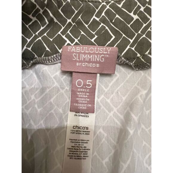 Fabulously Slimming by Chico’s Women’s Green Stretch Ankle Pants Size 0.5 (S) - Picture 3 of 10